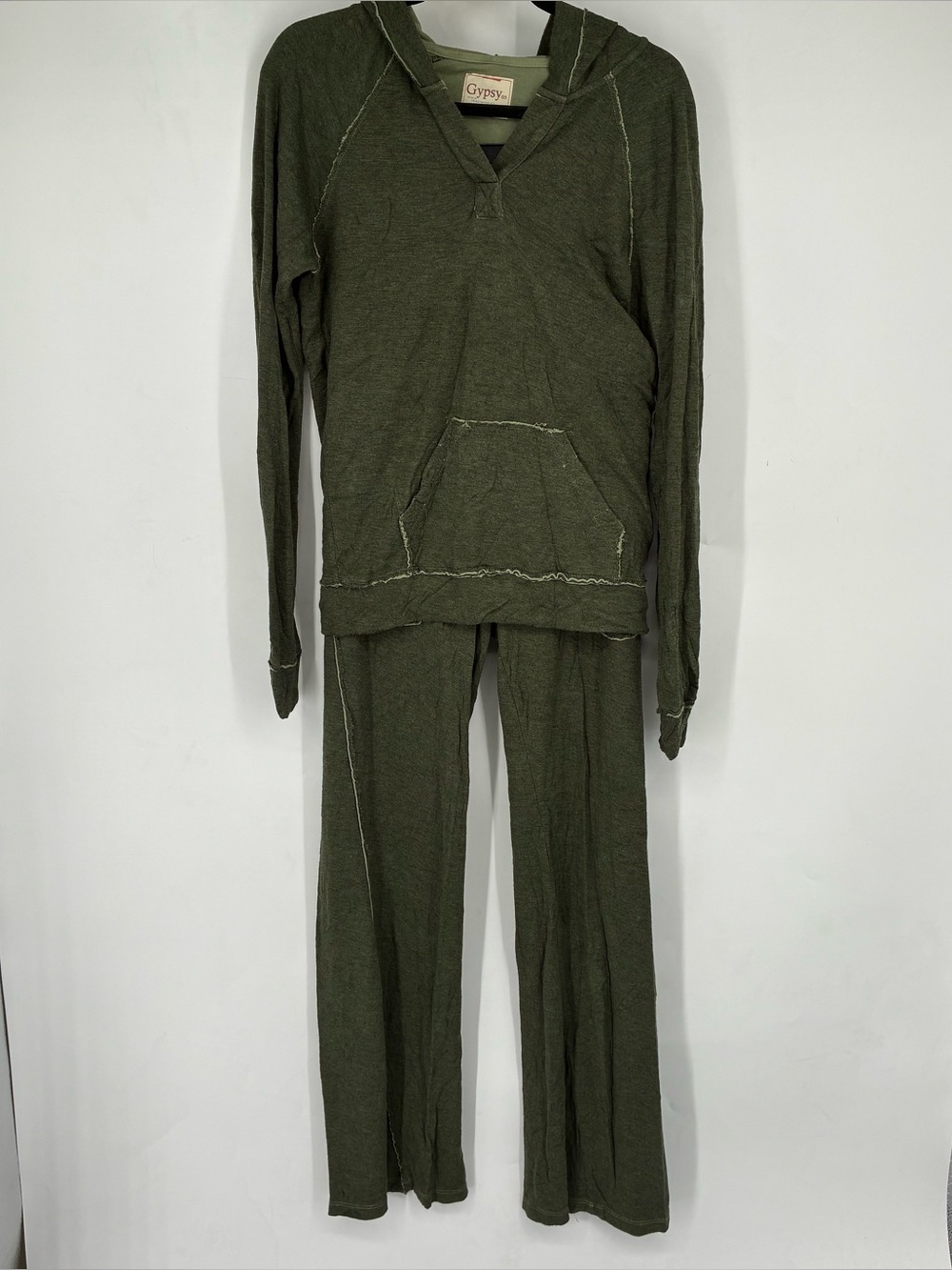 Gypsy 05 Small Hoodie Sweatpants Set Outfit Green Sweatshirt Boho Bohemian Chic - Picture 2 of 8